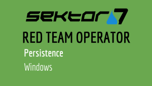 Sektor 7 - Windows Persistence